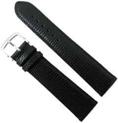 Fleurus Curea de ceas neagra din piele de vitel cu imprimeu de soparla 20mm WZ2902 (WZ2902)