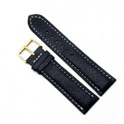 Fleurus Curea Ceas „Fleurus Paris - Piele Veritabilă de Vițel, Negru Clasic (18mm - 24mm) (1EK15D89)