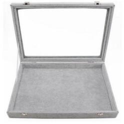 WatchBox Caseta Gri monovolum pentru prezentare bijuterii cu capac transparent (WZ4560)