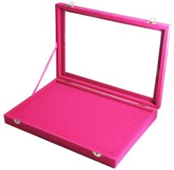  Casetă de prezentare pentru inele - 100 spații - Culoare Fuchsia (WZ2530F)
