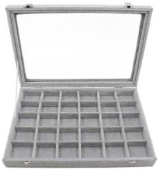 WatchBox Caseta Gri pentru prezentare bijuterii cu 30 spatii (WZ4559)