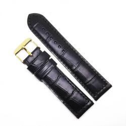 Fleurus Curea Ceas „Fleurus Nero Stealth - Piele Veritabilă de Vițel, Negru Integral (20mm - 24mm) (1EX14D62BK)