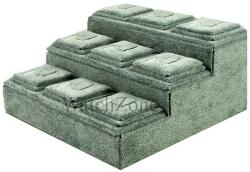 WatchBox Suport prezentare inele 9 spatii catifea gri (WZ1655)