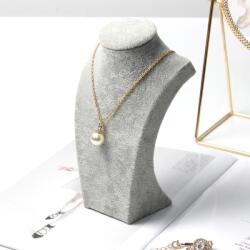 WatchBox Bust expunere bijuterii - Catifea Gri BU2980-XL (BU2980-XL)