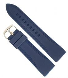 Alfa Curea de Ceas din Silicon Bleumarin - 18-24 mm - Cataramă Argintie - Rezistentă la Apă (WZ3559)