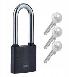 Yale lakat Y111B/50/160/1/B öntöttvas, meghosszabbított fejpánttal, fekete (kłódka Yale Y111B/50/160/1/B żeliwna, czarna)