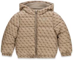 GUESS Яке в бежов цвят за мини момче с кафеви лога Guess