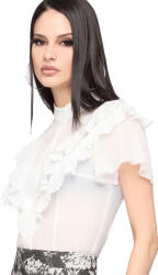 KILLSTAR bluză damă KILLSTAR - MIDNIGHT VALE - ELEGANT RUFFLE - White - KSRA014850