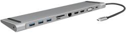 LogiLink DOCKING Station LOGILINK universal, conectare PC USB 3.1, USB 3.0 x 3, porturi video VGA x 1, HDMI x 2, RJ-45, card reader, PD 3.0 pana la 100W, argintiu, UA0373 (include TV 0.15 lei) (UA0373)