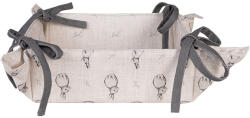 Clayre & Eef Cos paine bumbac bej gri Iepurasi 35x35x8 cm (BNS47)