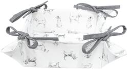 Clayre & Eef Cos paine bumbac alb gri Dog 35 cm x 35 cm x 8 h (DOF47)