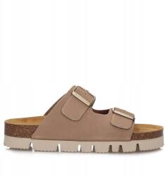 Dr. Brinkmann Dr. Brinkamnn 700348-08 bézs bőr platformos női flip-flop papucs (700348-08)