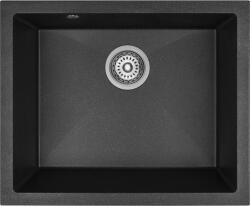 Kuchinox Chiuveta granit Ibiza Kuchinox SBI 710U, 56 x 46 cm, 1 cuva, negru Chiuveta