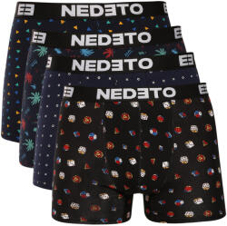 Nedeto Комплект от четири - мъжки боксерки Nedeto многоцветни Nedeto | Cheren Sin Mnogotsveten | МЪЖЕ | M