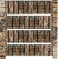 Top Profil Sistem Panou gard casetat Terra Imitatie Piatra Zid Granit 150 cm x 102.4 cm H (26286)