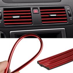  Rola Ornament Auto de tip "U" pentru muchii sau grila ventilatie, 15m liniari, culoare Rosie (AVX-T280423-1R)