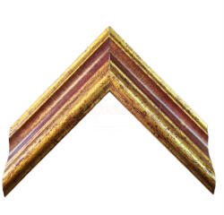 Keretshop 3, 5 cm Negatív bordó-antikolt arany képkeret EGYEDI MÉRETBEN 1784/F352 (KS100245)
