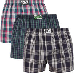 Styx 3PACK boxeri largi bărbați Styx elastic clasic multicolori (3A30190) M (185637)