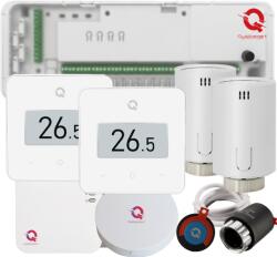 Quicksmart Automatizare mixtă încălzire în pardoseală și radiatoare pentru apartament, Kit 2 zone wireless Q30, Alb
