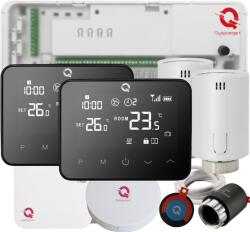 Quicksmart Automatizare mixtă încălzire în pardoseală și radiatoare pentru apartament, Kit 2 zone wireless Q20, Negru