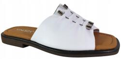 VINCEZA Női flip-flop papucs Bőr Vinceza 62302 Fehér Lico Lapos Kényelmes 38 (62302)