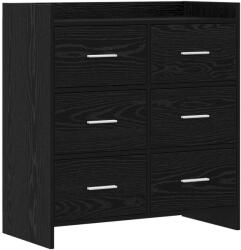 vidaXL Bufet Stejar Negru 75 x 33 x 80 cm Lemn prelucrat GartenMobel Dekor (8011100) Comoda
