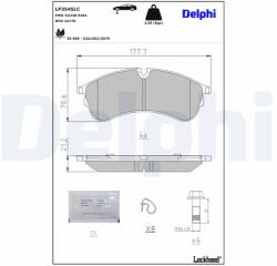 DELPHI Set placute frana DELPHI LP3545LC (LP3545LC)