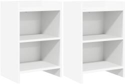 vidaXL Mese de noptiera 2 pcs Alb 40 x 30 x 60 cm Lemn prelucrat GartenMobel Dekor (8010996)