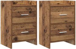 vidaXL Mese de noptiera 2 pcs Lemn vechi 40 x 30 x 60 cm GartenMobel Dekor (8010976)