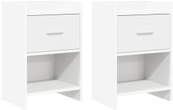 vidaXL Mese de noptiera 2 pcs Alb 40 x 30 x 60 cm Lemn prelucrat GartenMobel Dekor (8010980)