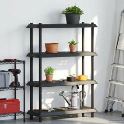 vidaXL Unitate de rafturi 4 niveluri 100 x 40 x 136, 5 cm PP Antracit GartenMobel Dekor (8011748) Biblioteca