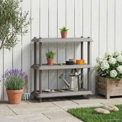 vidaXL Unitate de rafturi 3 niveluri 100 x 40 x 96 cm PP Gri deschis GartenMobel Dekor (8011747) Biblioteca