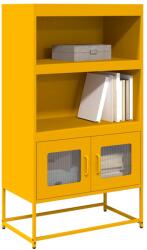 vidaXL Dulap înalt, galben mustar, 68x39x123 cm, otel GartenMobel Dekor (853371) Comoda