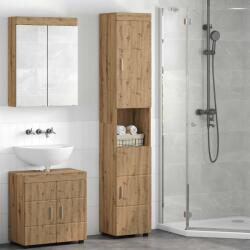 vidaXL Set dulap baie TULUM Stejar Artizanal 37 x 31, 5 x 203 cm GartenMobel Dekor (880360)