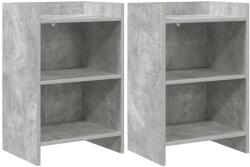 vidaXL Mese de noptiera 2 pcs Gri Beton 40 x 30 x 60 cm Lemn prelucrat GartenMobel Dekor (8011002)