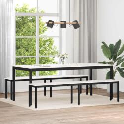 vidaXL banca Alb 200 x 35 x 45 cm Lemn de pin masiv GartenMobel Dekor (892778)
