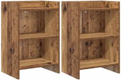 vidaXL Mese de noptiera 2 pcs Lemn vechi 40 x 30 x 60 cm GartenMobel Dekor (8011008)