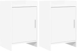 vidaXL Mese de noptiera 2 pcs Alb 40 x 30 x 60 cm Lemn prelucrat GartenMobel Dekor (8011012)