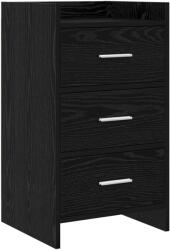 vidaXL Mese de noptiera Stejar Negru 40 x 36 x 70 cm Lemn prelucrat GartenMobel Dekor (8011028)