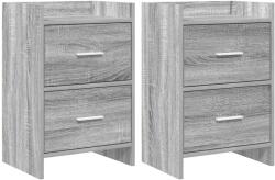 vidaXL Mese de noptiera 2 pcs Sonoma gri 40 x 30 x 60 cm GartenMobel Dekor (8010974)