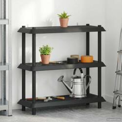 vidaXL Unitate de rafturi 3 niveluri 100 x 40 x 96 cm PP Antracit GartenMobel Dekor (8011744) Biblioteca