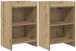 vidaXL Mese de noptiera 2 pcs Stejar Artizanal 40 x 30 x 60 cm GartenMobel Dekor (8011010)
