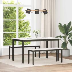 vidaXL banca Alb 110 x 35 x 45 cm Lemn de pin masiv GartenMobel Dekor (892774)