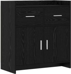 vidaXL Bufet Stejar Negru 75 x 36 x 80 cm Lemn prelucrat GartenMobel Dekor (8011116) Comoda