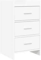 vidaXL Mese de noptiera Alb 40 x 36 x 70 cm Lemn prelucrat GartenMobel Dekor (8011027)
