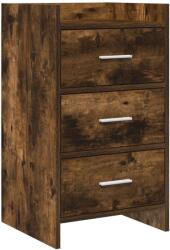 vidaXL Mese de noptiera Stejar fumuriu 40 x 36 x 70 cm Lemn prelucrat GartenMobel Dekor (8011031)