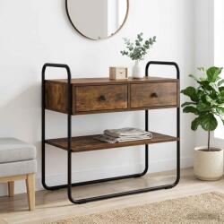 vidaXL Masa de consola Stejar fumuriu 80 x 40 x 75 cm Lemn prelucrat GartenMobel Dekor (8007547)