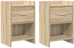vidaXL Mese de noptiera 2 pcs Stejar Sonoma 40 x 30 x 60 cm GartenMobel Dekor (8010984)