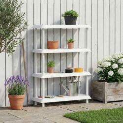 vidaXL Unitate de rafturi 4 niveluri 100 x 40 x 136, 5 cm PP Alb GartenMobel Dekor (8011750) Biblioteca
