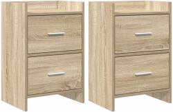vidaXL Mese de noptiera 2 pcs Stejar Sonoma 40 x 30 x 60 cm GartenMobel Dekor (8010968)
